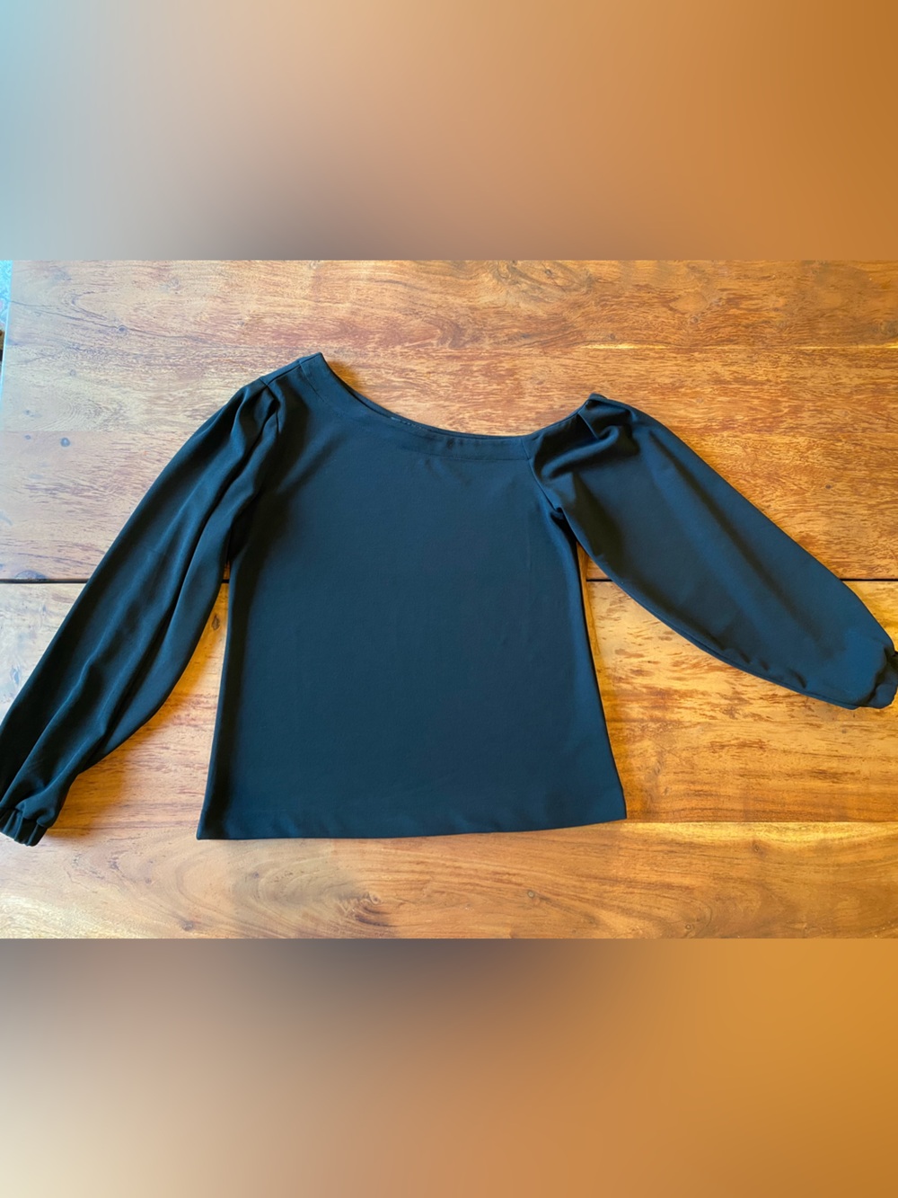 Banana Republic Top Medium Off The Shoulder One Side Black Stretch